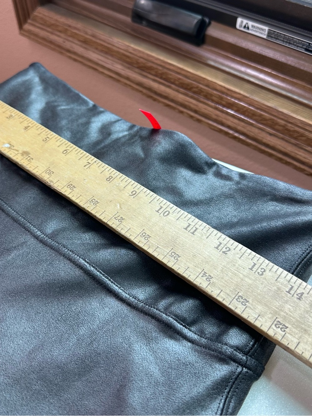 NWOT Spanx Faux Leather Leggings Womens XL Dark Brown High Rise Pull On 2437 - Picture 7 of 9